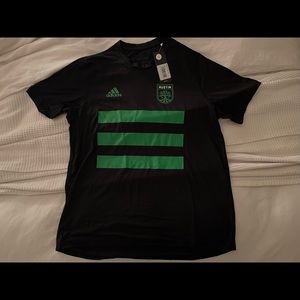 NEW WITH TAGS Men Austin FC Adidas Black Tee